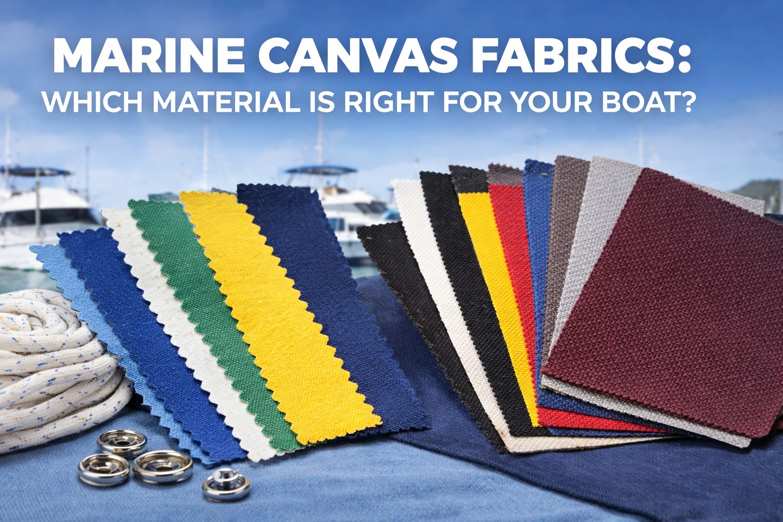 Marine canvas fabrics comparison — Sauleda, Sunbrella, WeatherMAX and Marlen
